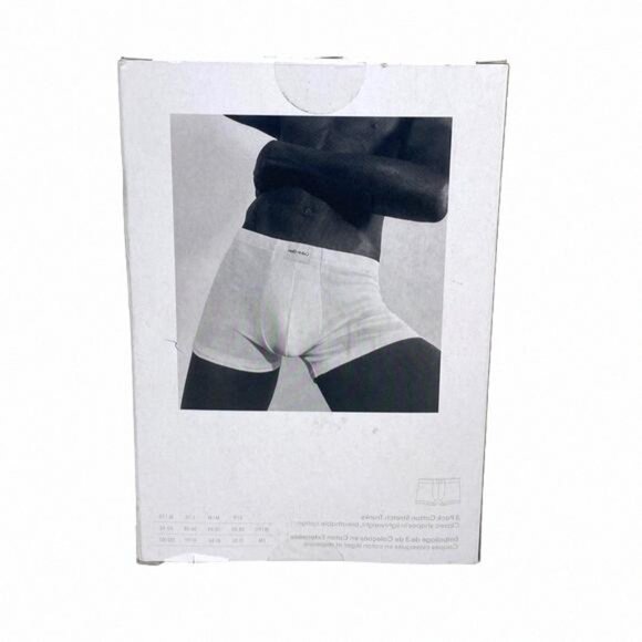 Calvin Klein Pure Cotton Stretch 3-Pack Trunk NB3262001 Underwear Men's Black - Picture 8 of 9